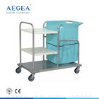 AG-SS018 CE ISO trzy warstwy metalowej ramy opieki ze stali nierdzewnej wózka na śmieci