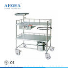 AG-SS052 Szpital szpitalny - zabiegowy zabieg pielęgniarski mobilny wózek ze stali nierdzewnej