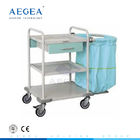 AG-SS017 Szpitalne wózki szpitalne na bieliznę ze stali nierdzewnej na kółkach