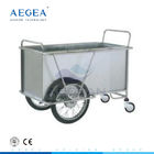 AG-SS025 szpitalny wózek do prania SS z dwoma dużymi kołami