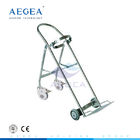 AG-SS066 CE Zatwierdzony przez ISO szpitalowy wózek z butle tlenowym ze stali nierdzewnej