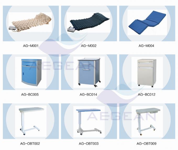 AG-BM501 Poręcze ze stopu aluminium, oddychające siatkowe szafki dla starszych osób, używane łóżka szpitalne z elektrycznym obracaniem