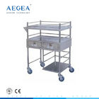 AG-SS024 rama ze stali nierdzewnej, pracująca w szpitalu mobilna pracownia wózków laboratoryjnych