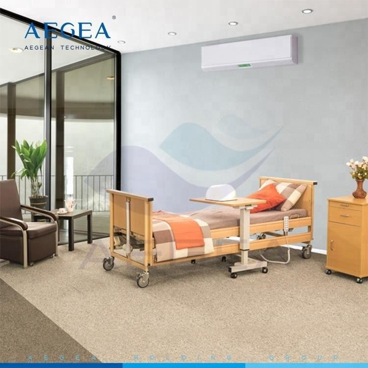 AG-MC001 Podstawa drewniana zmotoryzowany szpital elektryczny 5 funkcji meble pielęgnacyjne Medicare łóżko do spania dla osób starszych
