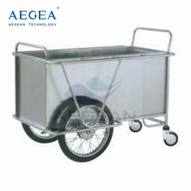 AG-SS025 szpitalny wózek do prania SS z dwoma dużymi kołami